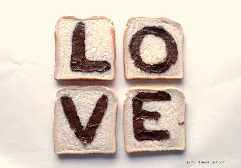 Slices of Bread with Chocolate