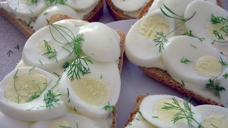 Slices of Bread with Eggs