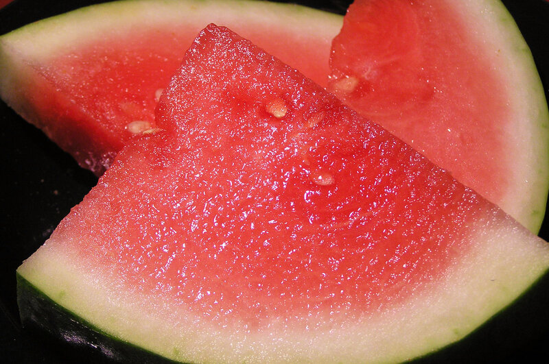 slices of fresh watermelon
