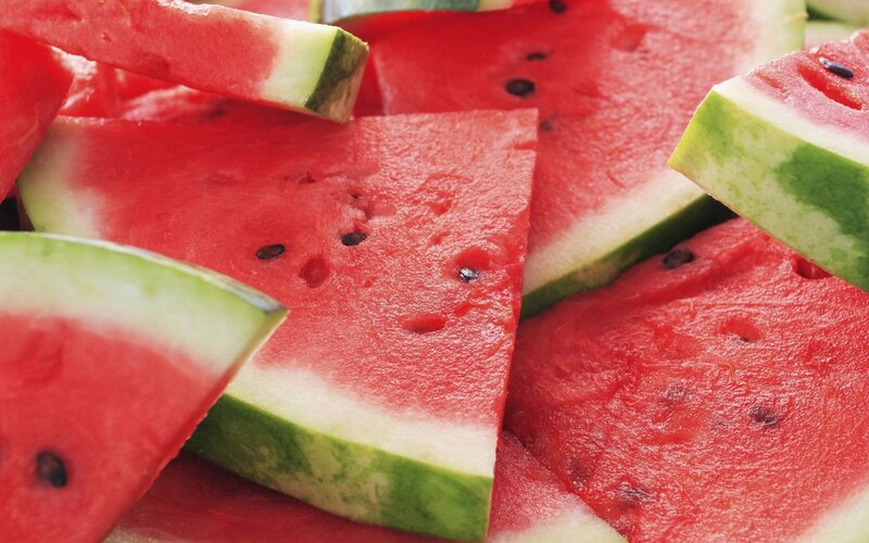 slices of fresh watermelon