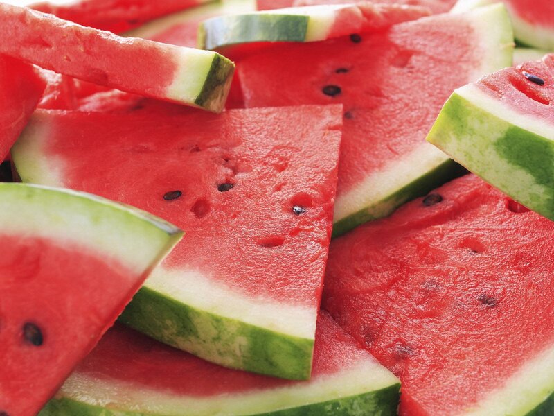 slices of fresh watermelon