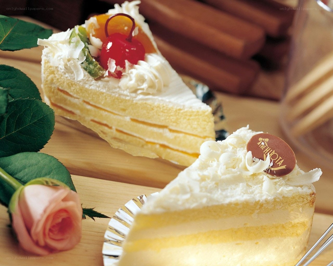 slices of layered cake