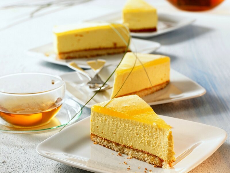 Slices of Lemon Cheesecake