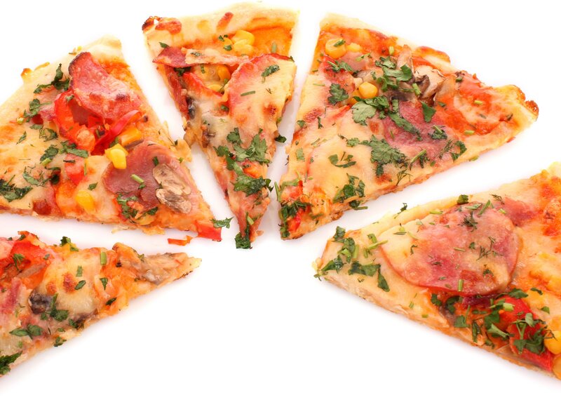 slices of pizza with toppings