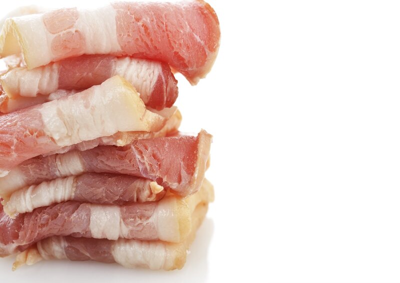 Slices of Raw Bacon