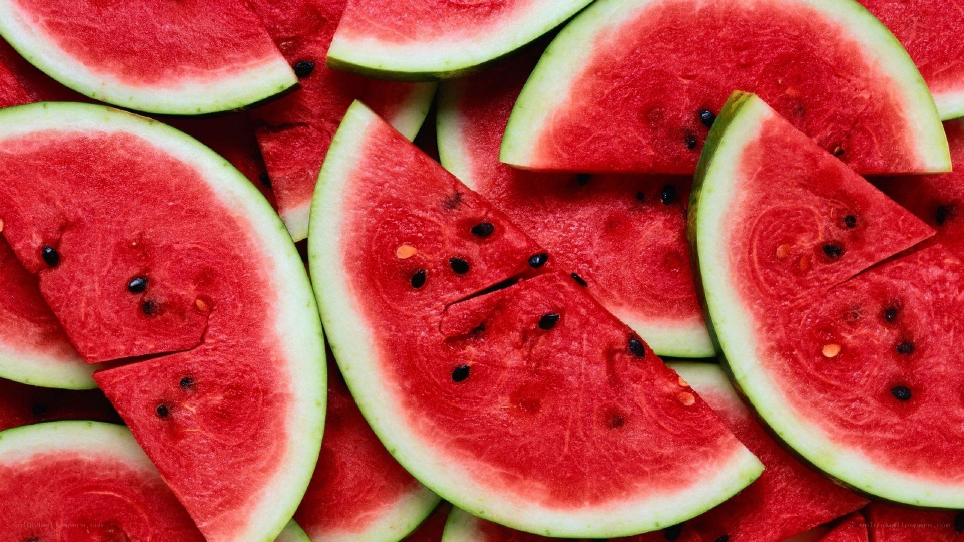 slices of red watermelon