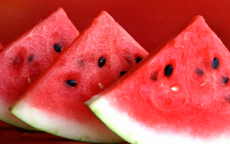 Slices of ripe watermelon