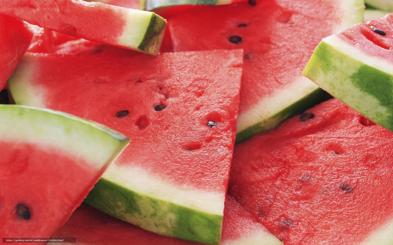 slices of ripe watermelon