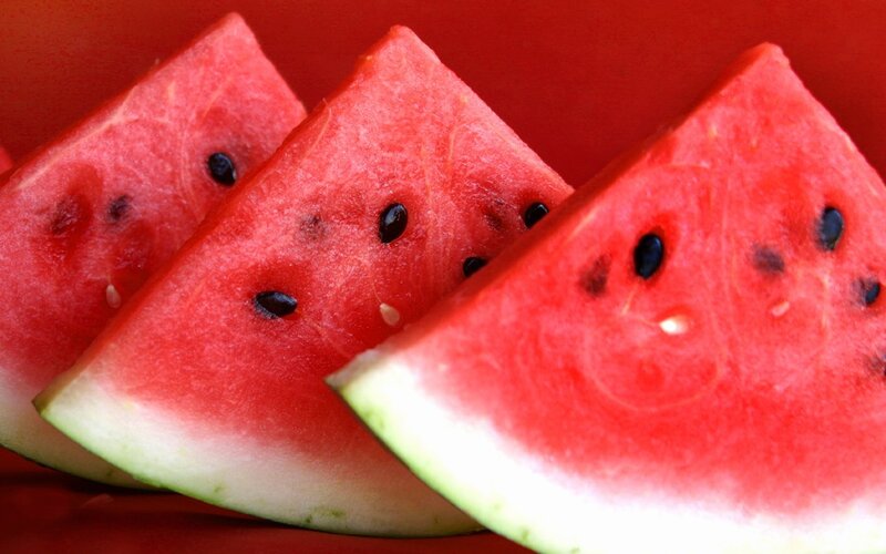 slices of watermelon fruit