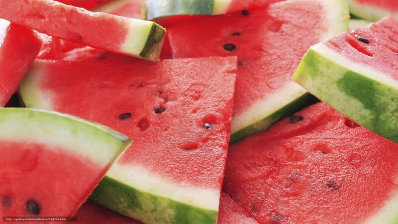 slices of watermelon fruit