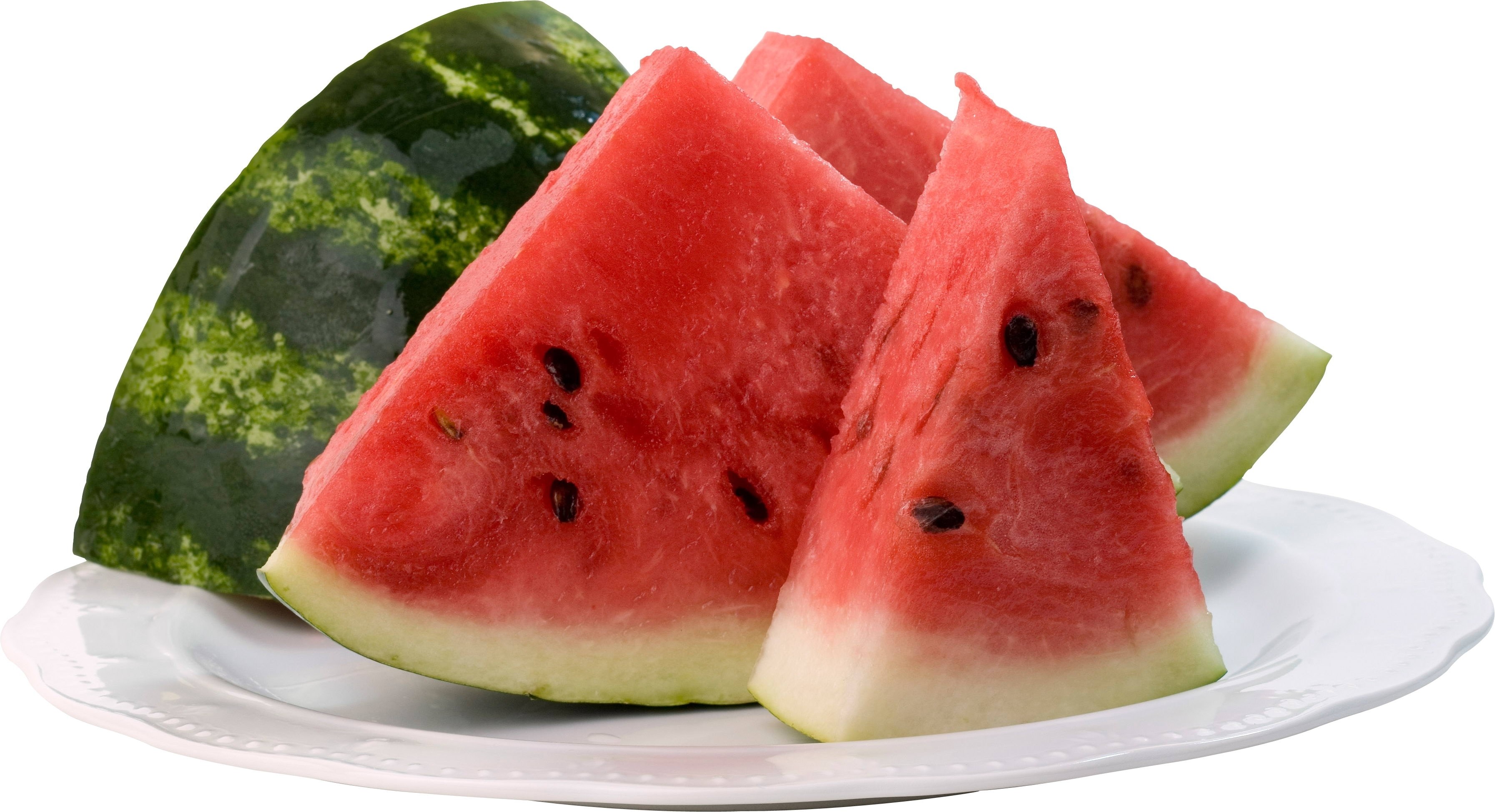 slices of watermelon on plate