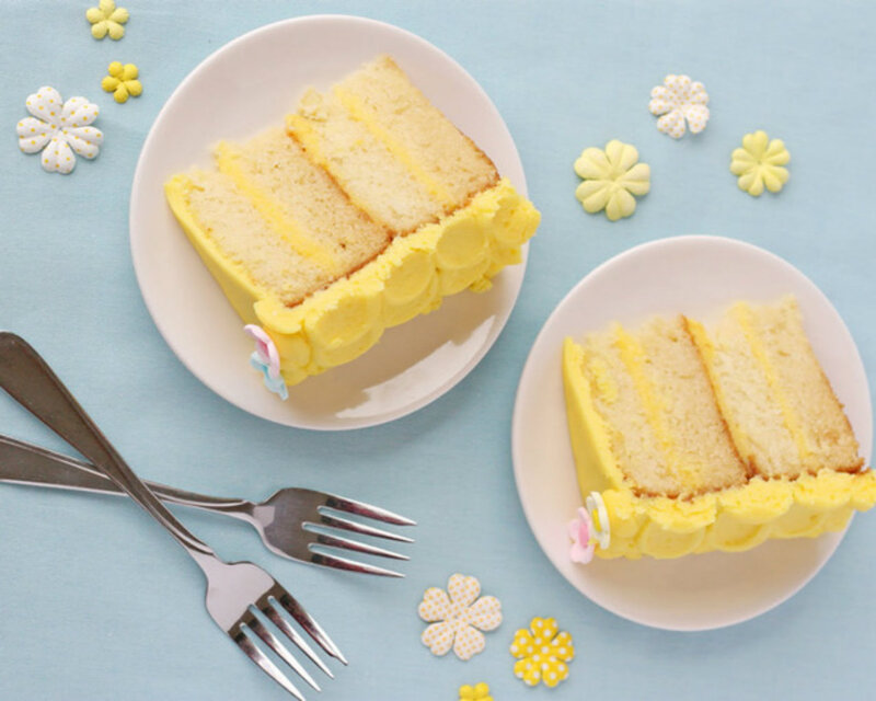 Slices of Yellow Cake