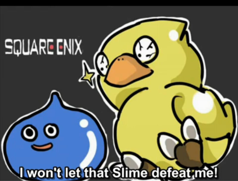 Slime and Chocobo battle