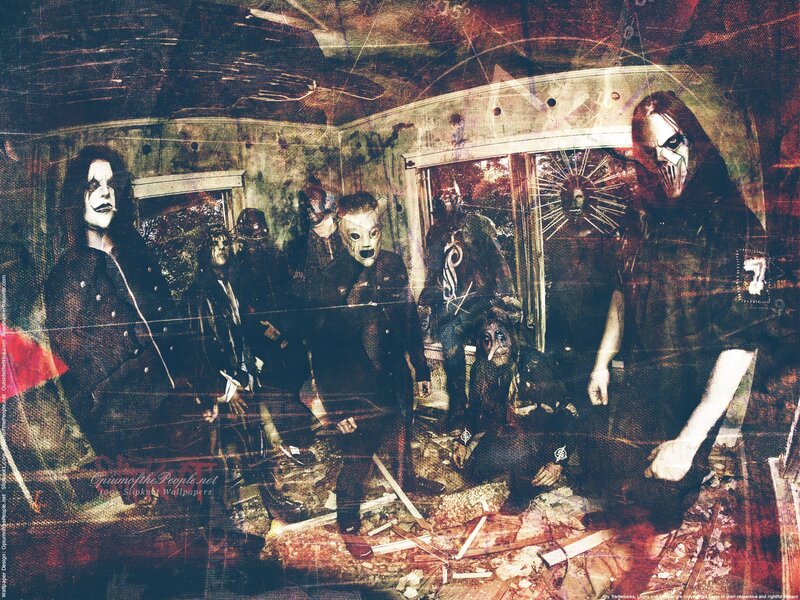 Slipknot band in a ruined room