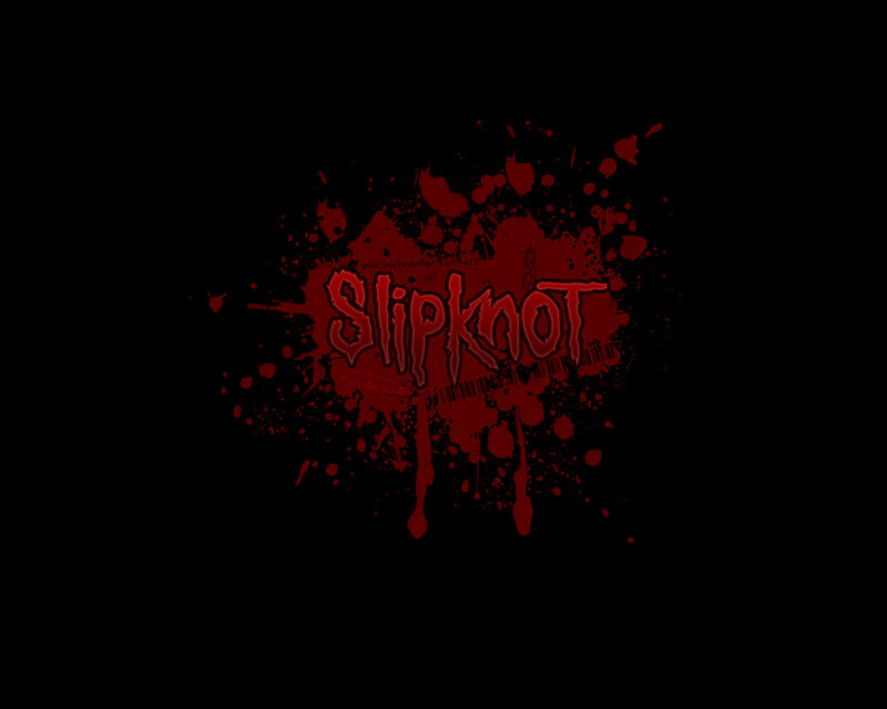 Slipknot band logo with blood splatter