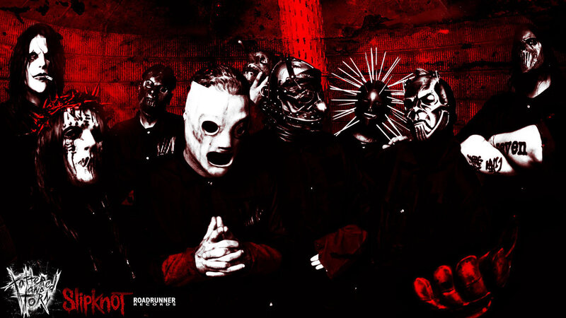 Slipknot band members in masks