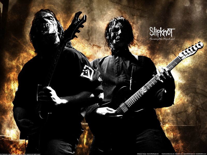 Slipknot band members on stage