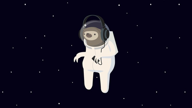 Sloth in Astronaut Suit