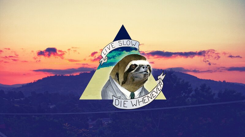 Sloth in Suit — Purple, Serene