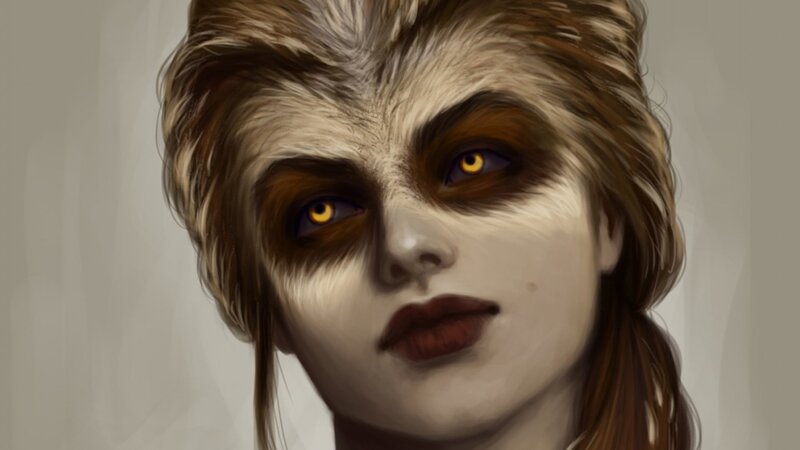 sloth-like humanoid portrait