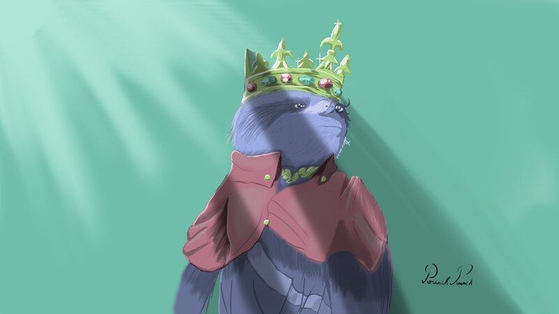 Sloth Wearing Crown