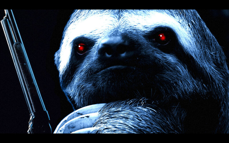 Sloth with Red Eyes