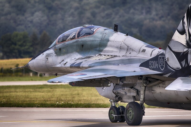 Slovak MiG-29 Fighter Jet — Gray, Neutral