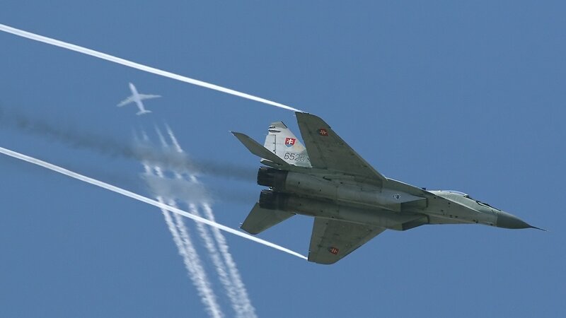 Slovak MiG-29 in flight