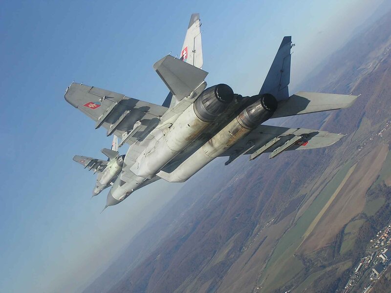 Slovak MiG-29 in flight