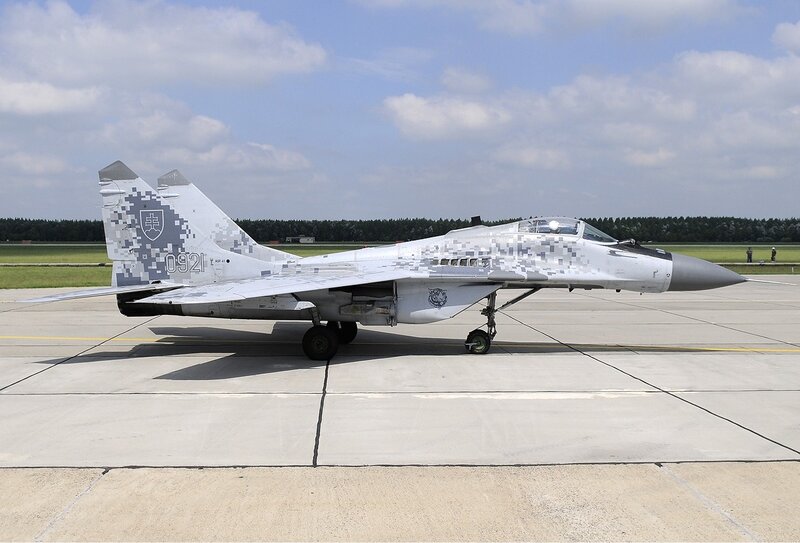 Slovak MiG-29 on the tarmac