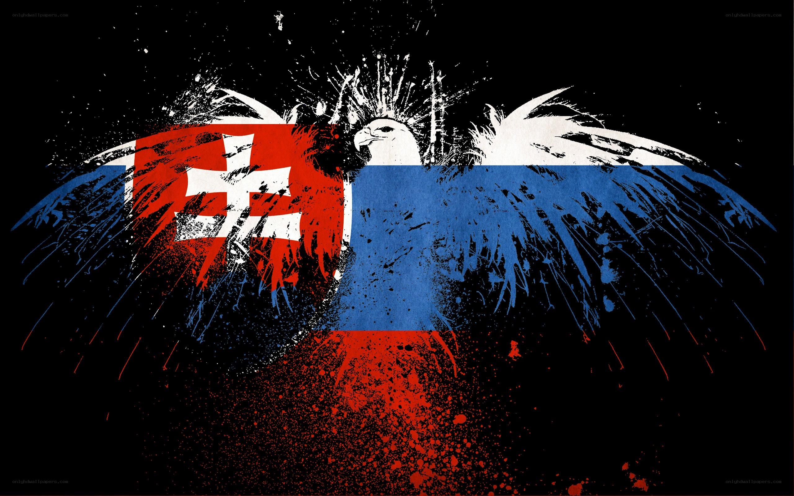 Slovakia flag eagle art