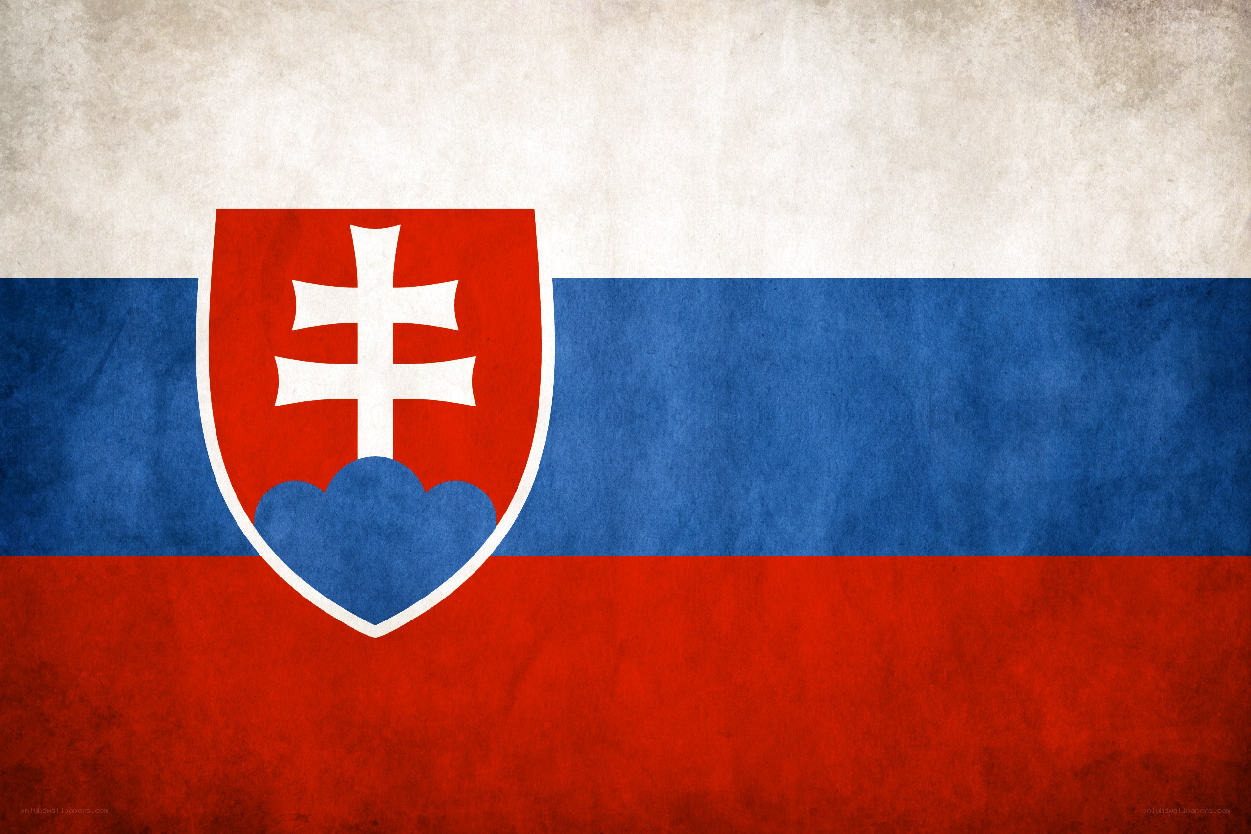 Slovakia flag with emblem