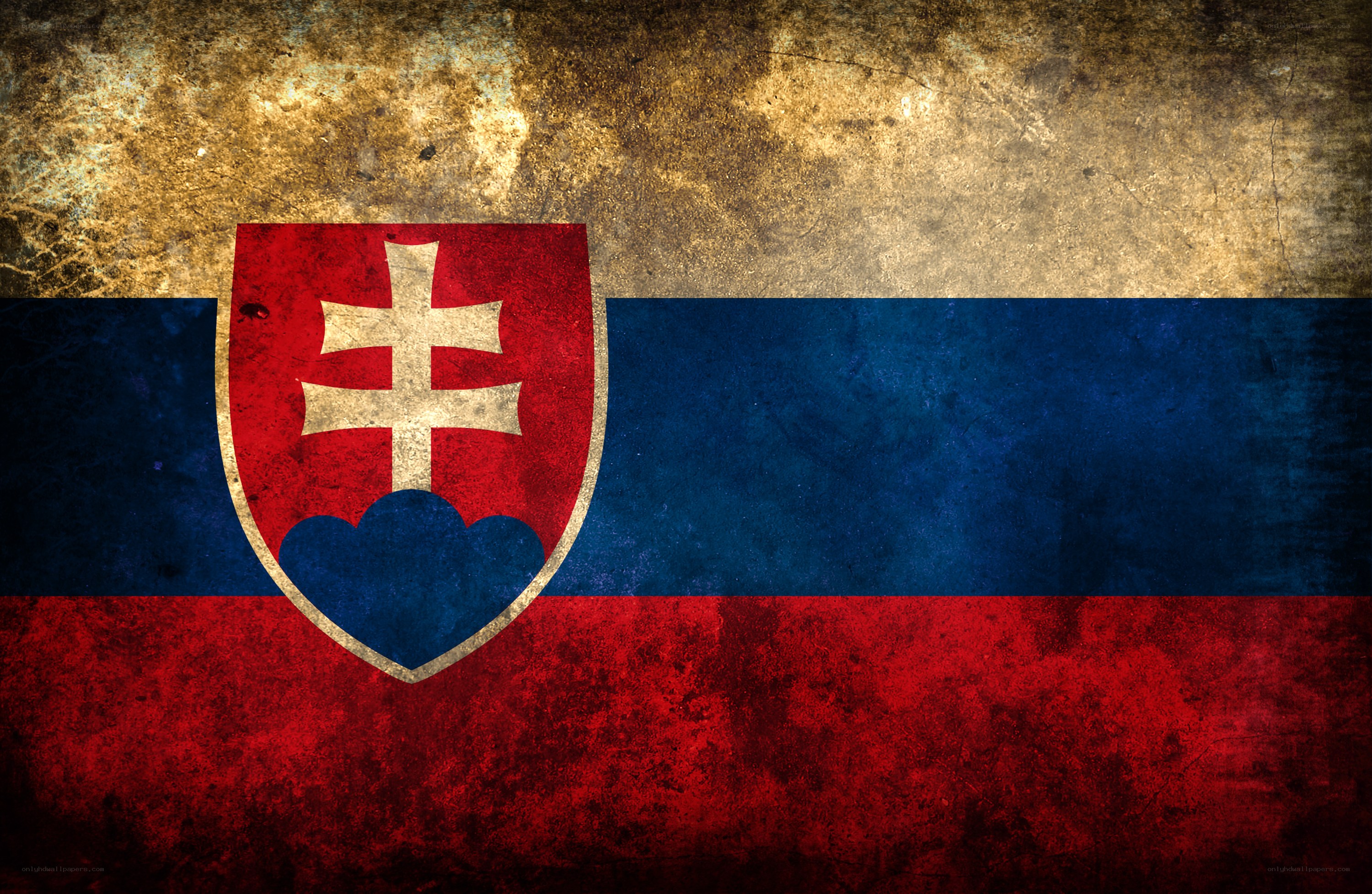 Slovakia flag with grunge texture