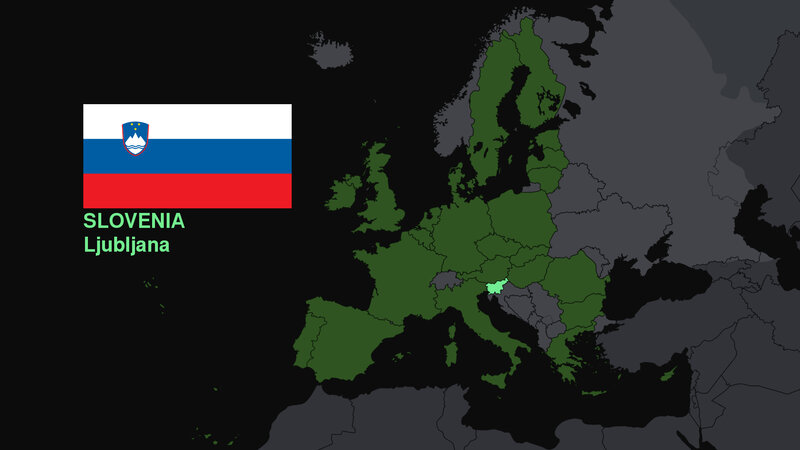 Slovenia on European map