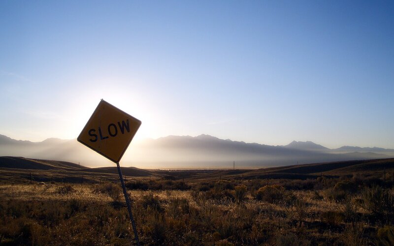 Slow Sign in Desert