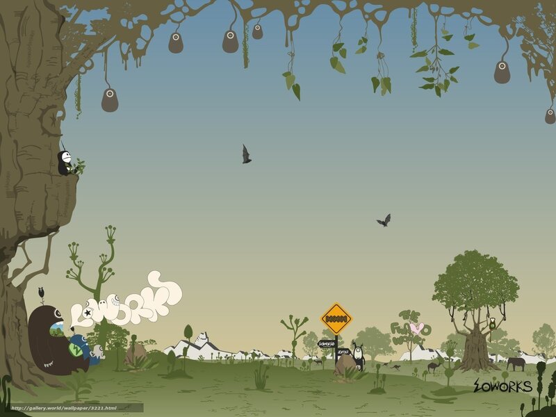 SLOWORKS cartoon landscape
