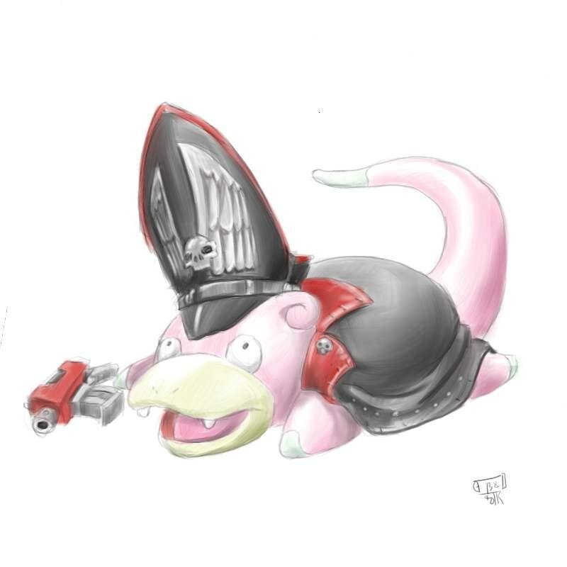 Slowpoke in military gear