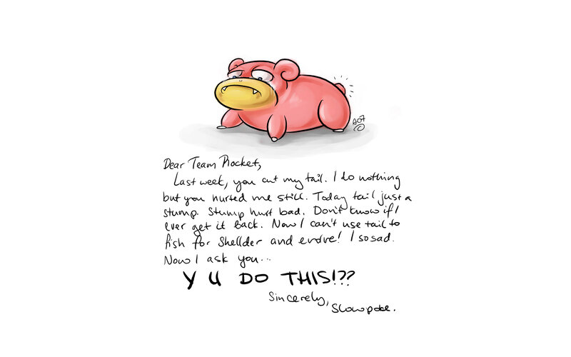 Slowpoke's sad letter