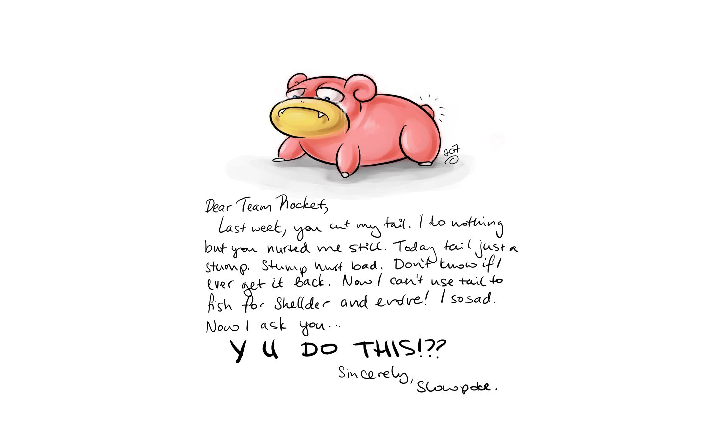 Slowpoke's sad letter