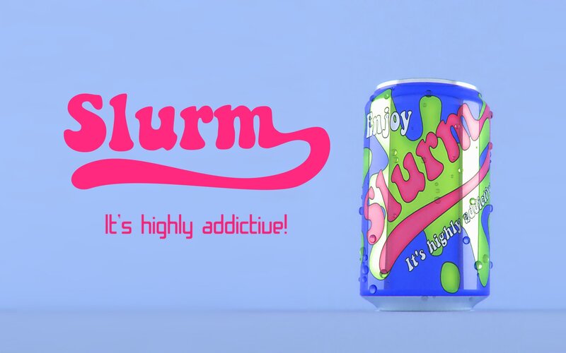 Slurm Soda Can — Blue