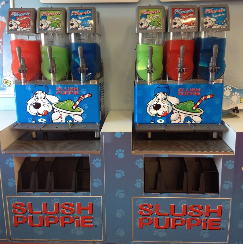 Slush Puppie drink dispensers