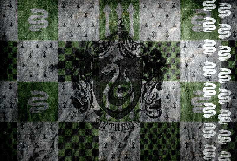Slytherin house crest collage