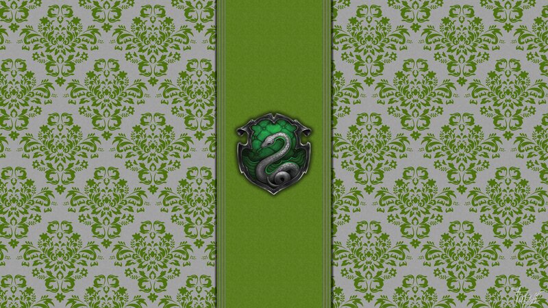Slytherin House Crest — Green, Formal, Digital Art