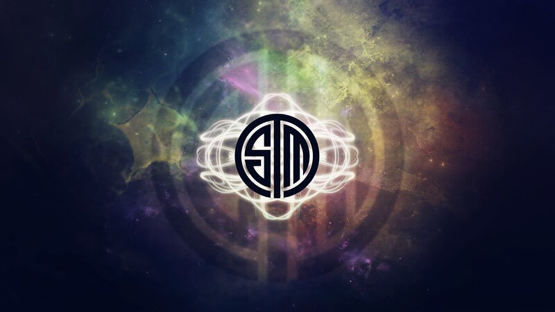 SM Logo on Cosmic Background