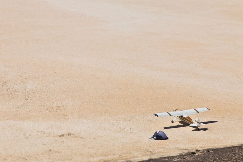 Small Airplane on Desert
