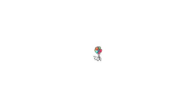 Small Animal with Balloons