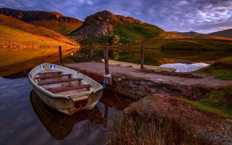 Small Boat at Lake