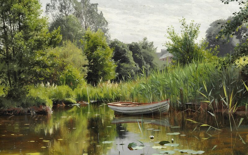 Small Boat in River