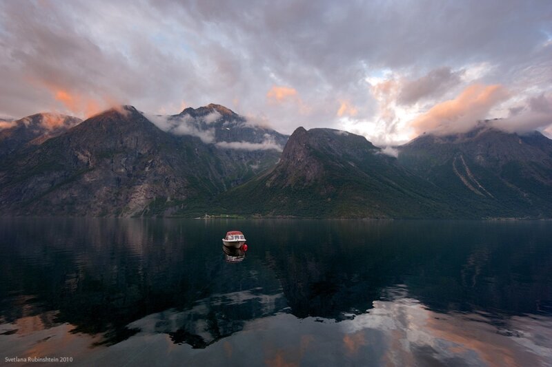 Small Boat on a Fjord