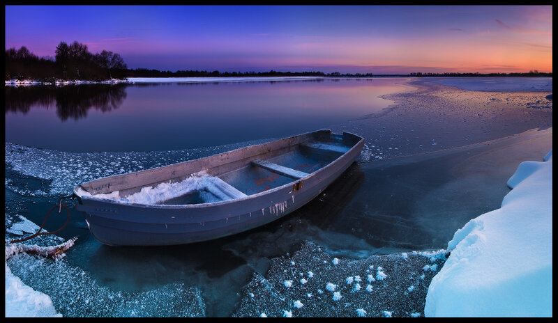 Small Boat on Ice